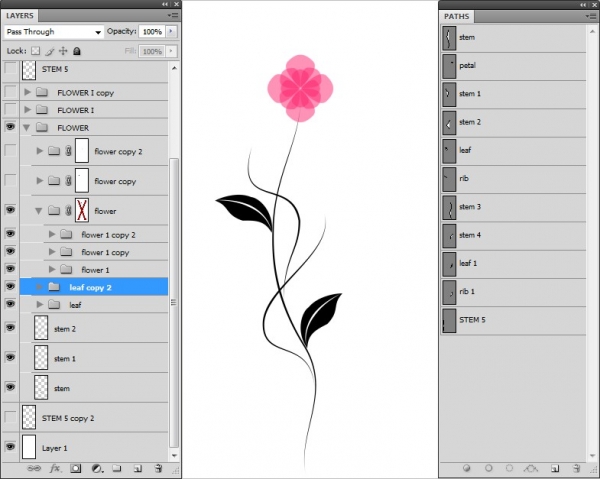 Creation of Flowers: Step 9